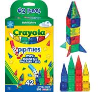 CreateOn Crayola Mini Magnetic PIP-Tiles Set di Costruzioni per Bambini Giocattoli Magnetici da Costruzione per Bambini Giocattoli da Viaggio STE