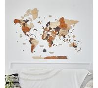 Creatifwood Mappa del mondo in legno, miglioredecorazione da parete in 3D, idea regalo per ogni occasione, decorazione da parete per casa, cucina o ufficio (Multicolor, 150L x 105l cm)
