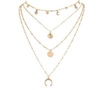 Creatiive Multi-Layer Moon Star Sun Round Necklace Pendant For Women s Jewelry Gifts Durable processing