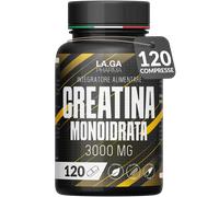 Creatina Monoidrata 120 Compresse da 3000mg di Creatin Pura per dose. Creatine Monohydrate per Massa Muscolare e Boost Energetico. Creatina Pre e Post Workout. Creatina Made in Italy, 100% Vegan |