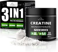 Creatina Monoidrata 3 in 1 Con L-Arginina E Magnesio Bisglicinato per Un Support