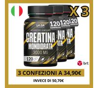Creatina Monoidrata , PROMO 3 CONF Creatina 360 Compresse da 1000mg .LAGA PHARMA