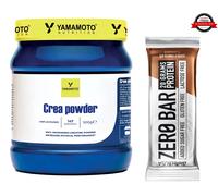 CREATINA MONOIDRATO 100% PURA 500Gr CreaPowder Yamamoto + BARRETTA ZERO BIOTECH