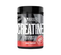 Creatina monoidrato in polvere Warrior da 500 g (100 dosi) - Micronizzata per una facile miscelazione - Migliora le prestazioni e il recupero - Non caramelle gommose o compresse (Fragola selvatica)