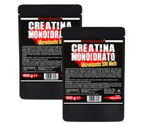 Creatina Monoidrato Micronizzata 200 Mesh in polvere 1000g (1 kg) 2x500g
