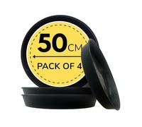 Creation - Sottovaso rotondo per piante, 50 cm, confezione da 4 vaschette antigoccia, resistenti, proteggono le superfici dai danni causati dall'acqua e dalle macchie, resistenti alle intemperie e