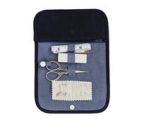 Creations - Kit da cucito in velluto a coste blu e grigio - da Creations - Include forbici, metro a nastro, spille da cucito, aghi da cucito - da principiante a professionista