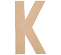 Creativ 100263 20.5 cm 1-Piece Papier Mache Letter K, Beige One Size K