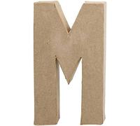 Creativ 100263 20.5 cm 1-Piece Papier Mache Letter M, Beige