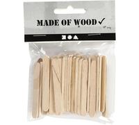 Creativ 100263 - Bastoncini per ghiaccioli, mini, L: 5,5 cm, larghezza: 6 mm, betulla, 50 pezzi