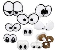 Creativ 100263 Funny Eyes - Assortimento, dimensioni 2-3 cm, con chiusura, 9 pezzi