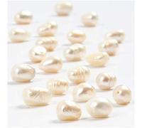 CREATIV 100263 Perle d'acqua dolce, D: 4 mm, madreperla, 40 cm
