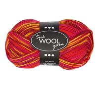 Creativ 100263 Sock Yarn, L: 200 m, red/orange harmony, 50 g