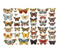 Creativ 16.5 x 23.5 cm Butterflies Paper Vintage Die-Cuts 3 Sheet, Multi-Color