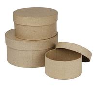 Creativ - Scatole in cartone, 10+13+16 cm, 3 assortite