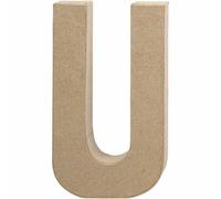 Creativ 26620 20.5 cm 1-Piece Papier Mache Letter U, Beige One size U