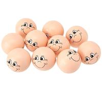 Creativ 57099 - Palline Smiley, D: 30 mm, legno, 10 pezzi