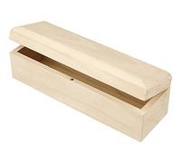 Creativ 577330 - Scatola lunga con chiusura magnetica, Coperchio integrato, Legno, 20 x 6 x 6 cm