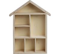 Creativ - Bacheca portaoggetti a forma di casa, in legno, 30 x 22 x 4,5 cm