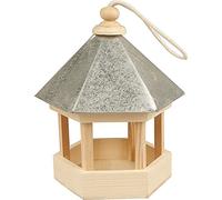 Creativ - Casetta esagonale per uccelli in pino con tetto in zinco, 22 x 18 x 16,5 cm