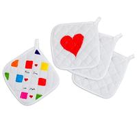Creativ Company 444601 Potholder 4pezzo(i) Bianco Cotone presina e guanto da for