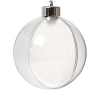 Creativ Company 52141 Ball Christmas Ornament di plastica Trasparente Trasparent