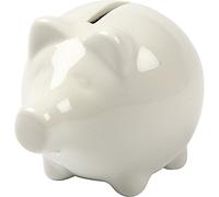 Creativ Company 556391 Bianco Ceramica salvadanaio