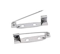 Creativ Company 600720 10-Piece Silver-Plated Spilla Backs