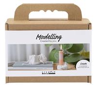 Creativ Company CC Mini Hobby Set Candle Holder with Shells Modelling Off-White