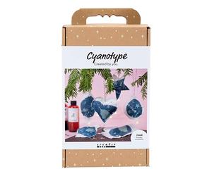 Creativ Company Christmas craft set cyanotype decorations blue