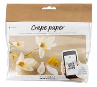 Creativ Company Mini Craft Sets Crepe Paper Flowers Magnolia Branch - for Crafting Beautiful Crepe Flowers