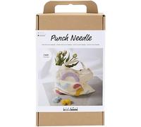 Craft Kit Punch Needle, colori pastello, Tote bag, 1 confezione