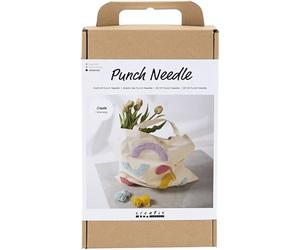 Creativ Craft Kit Punch Needle, colori pastello, Tote bag, 1 confezione