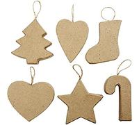 Creativ - Decorazioni Natalizie, Marrone, 7/8 cm