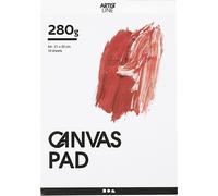 Creativ Blocco di tela, formato A4, 280 g, con primer e sbiancato, ideale per colori acrilici e ad olio