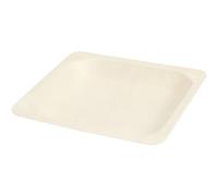 Creativ e 56940 - Piatto in legno di pioppo, dimensioni 14 x 14 x 2 cm, 12 pezzi