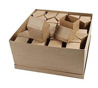 Creativ, in cartapesta e case di 40 pezzi, carta, marrone, 37 x 12 x 37 cm
