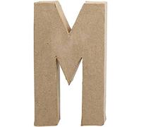 Creativ - Lettera "M" di cartapesta, 20,5 cm