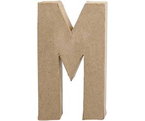 Creativ - Lettera "M" di cartapesta, 20,5 cm