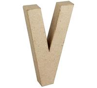 Creativ - Lettera V in cartapesta, 20,5 cm