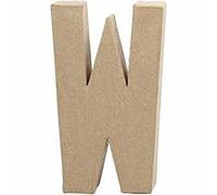 Creativ - Lettera W in cartapesta, 20,5 cm