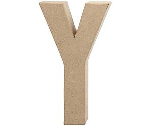 Creativ - Lettera Y in cartapesta, 20,5 cm