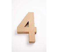 Creativ - Numero 4 in cartapesta, 20 cm