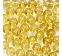 Creativ Perle in vetro acrilico, giallo, taglia unica