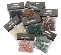 Creativ Perline in vetro acrilico, bluebrownlight greenbottle Greenlight greyorangeroseorange (030), taglia unica