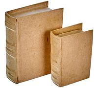 Creativ - Scatola di cartapesta a forma di libro, 6 x 9 x 2 cm, 2 pezzi