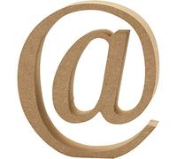 Creativ"@" - Simbolo MDF marrone, 13 x 2 cm