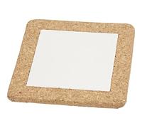 Creativ - Sottopentola con cornice in sughero, 15 x 15 cm, confezione da 10