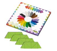 CreativaMente- Cartoncini pretagliati e con Guide di Piegatura per Realizzare Origami 3D, Colore Verde Prato, 865