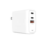 Creative 67W GaN Charger, Caricatore da parete GaN USB a 3 porte con PPS, PD 3.0 e QC 4.0+ per smartphone e laptop, una spina CA UE intercambiabile inclusa